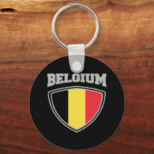 Porte-clés Bouclier indicateur Belgique (Recto)
