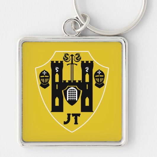 Porte-clés Bouclier Knights personnalisable (Devant)