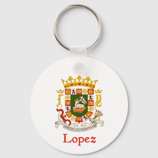 Porte-clés Bouclier Lopez de Porto Rico (Recto)