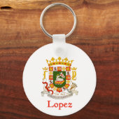Porte-clés Bouclier Lopez de Porto Rico (Recto)