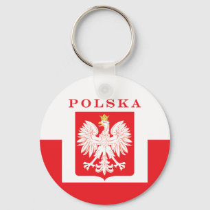Porte-clés Bouclier rouge de l'aigle polska