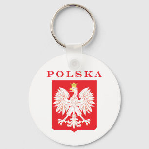 Porte-clés Bouclier rouge de l'aigle polska