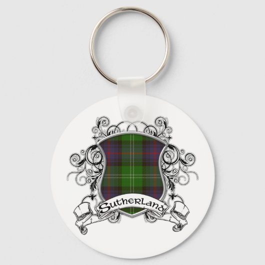Porte-clés Bouclier tartan du Sutherland (Recto)