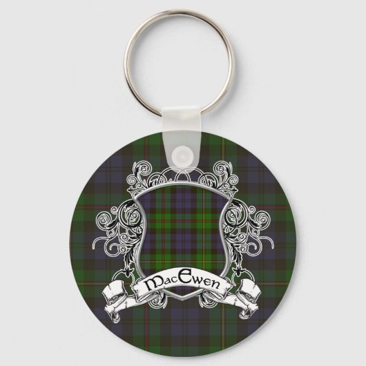 Porte-clés Bouclier Tartan MacEwen (Recto)