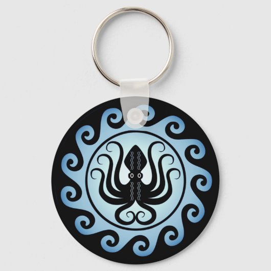 Porte-clés Boucliers grecs anciens : Octopus (Eau) (Recto)