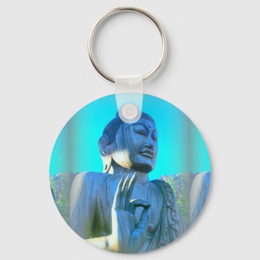 Porte-clés bouddha bleu (Recto)