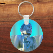 Porte-clés bouddha bleu (Recto)