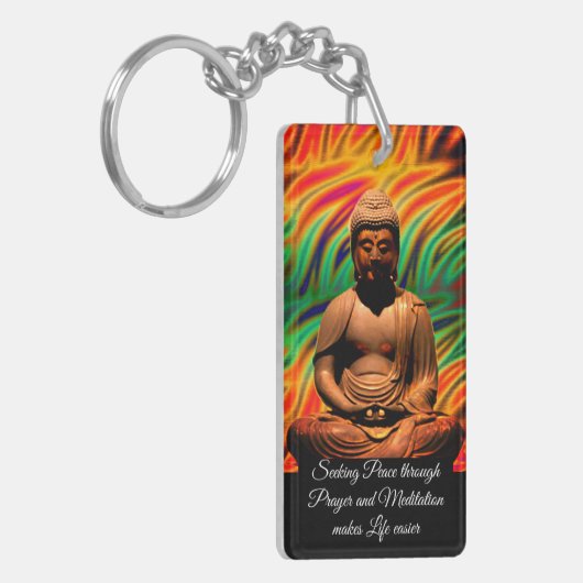 Porte-clés Bouddha en méditation (Devant gauche)
