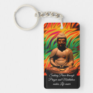 Porte-clés Bouddha en méditation