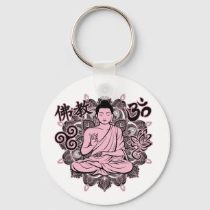 Porte-clés Bouddha fleuri