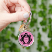 Porte-clés Bouddha Head Méditation Bijoux (main)