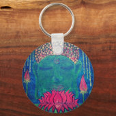 Porte-clés Bouddha méditation lotus fleur spirituelle zen (Recto)