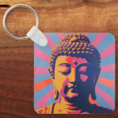 Porte-clés Bouddha Pop Art (Recto)