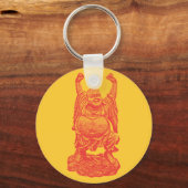 Porte-clés Bouddha riant (rouge) (Recto)