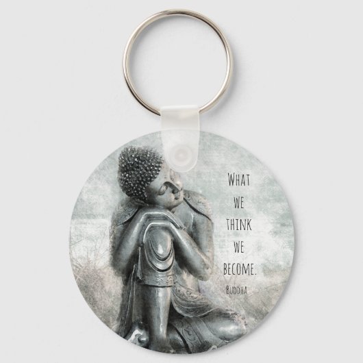 Porte-clés Bouddha Silver Pacifique Avec Citation (Recto)