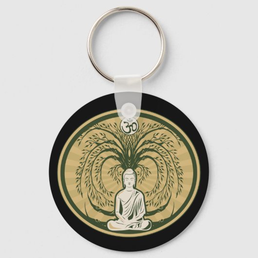 Porte-clés Bouddha sous l'arbre de Bodhi (Recto)