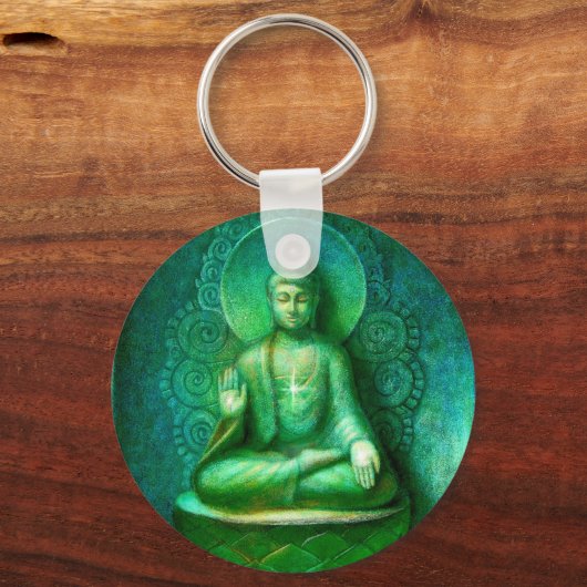 Porte-clés Bouddha vert (Recto)