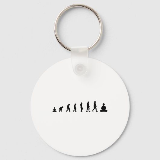 Porte-clés Bouddha Zen Evolution Méditation Pleine Conscience (Recto)