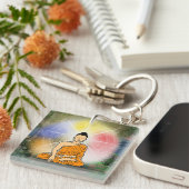 Porte-clés Bouddha's Enlightenment & Dharma Wheel Porte - clé (Devant Droit)