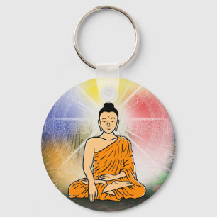 Porte-clés Bouddha's Enlightenment & Dharma Wheel Porte - clé