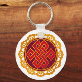 Porte-clés Bouddhisme karma tibétain noeud éternel (Recto)