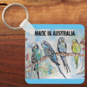 Porte-clés Boudin Aquarelle Oiseau Cute Fabriqué En Australie (Recto)