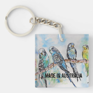 Porte-clés Boudin Aquarelle Oiseau Cute Fabriqué En Australie
