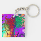 Porte-clés Bouffée de couleurs Digital Fluid Art (Dos)