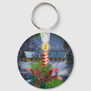 Porte-clés Bougie de Noël