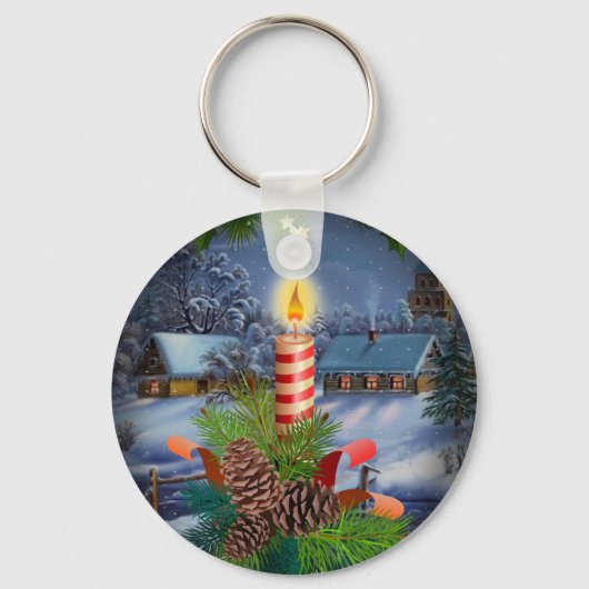 Porte-clés Bougie de Noël (Recto)