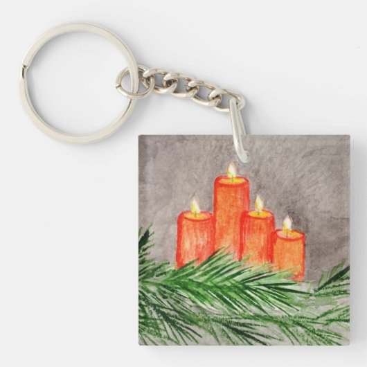 Porte-clés Bougies de Noël (Devant)