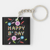 Porte-clés Bougies de voeux d'anniversaire (Dos)