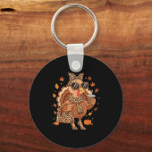 Porte-clés Boujee Turkey Leopard Preppy Fall Thanksgiving Pum (Recto)