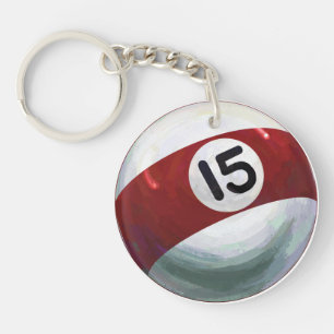 Porte-clés Boule 15 de billard