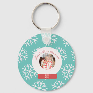 Porte-clés Boule à neige de Noël pour bébé Flocons de neige T