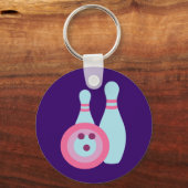 Porte-clés Boule de Bowling et Pins (Recto)