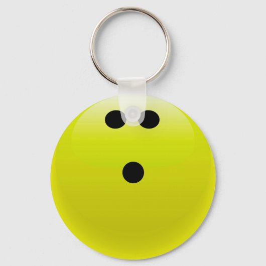 Porte-clés Boule de Bowling Jaune (Recto)