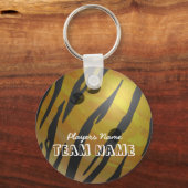 Porte-clés Boule de bowling jaune tigre (Recto)