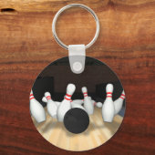 Porte-clés Boule de Bowling & Pins : Modèle 3D : (Recto)