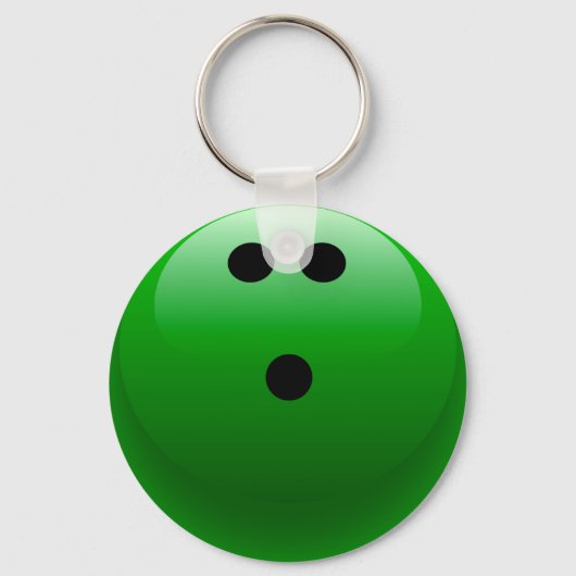 Porte-clés Boule de Bowling Vert (Recto)