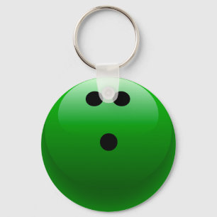 Porte-clés Boule de bowling verte
