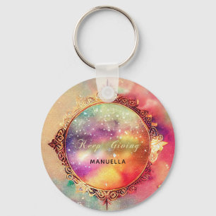 Porte-clés Boule de cristal motivationnel Waterclor Galaxy Ma