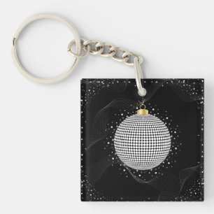 Porte-clés Boule de disco élégante Ornement de Noël