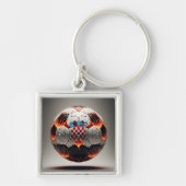 Porte-clés Boule de football croate fière (Devant)