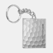 Porte-clés Boule de golf avec texte personnalisé (Devant gauche)