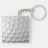 Porte-clés Boule de golf avec texte personnalisé (Dos)