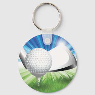 Porte-clés Boule de golf et porte - clé de pièce en t