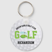 Porte-clés Boule de golf - Porte - clé personnalisé (Verso)