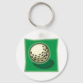 Porte-clés Boule De Golf Sur Green (Verso)