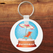 Porte-clés Boule de neige de plage (Recto)